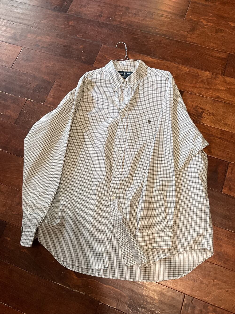 Ralph Lauren Blue Label Brown/Green Checkered Button Down - Sz 18